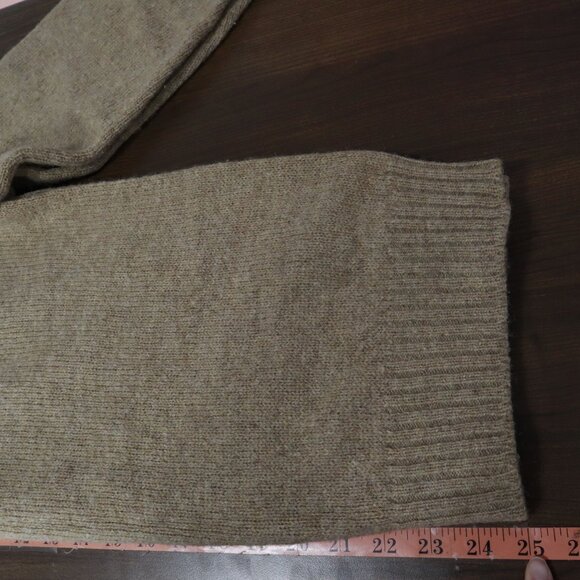 Knight Knit Wool Sweater Mens M Tan Snow Boarding Layering Outdoors Camp Hiking - Picture 8 of 13